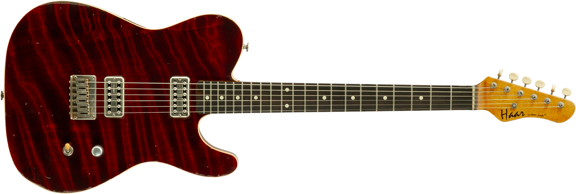 Haar Guitars Trad T Custom 2h Tv Jones Ht Rw #43524 - Aged Brown Natural - Guitare Électrique Forme Tel - Main picture