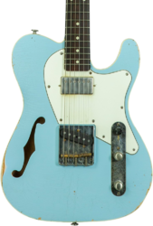 Guitare électrique forme tel Haar guitars Trad T Thinline Custom #43670 - Aged Sonic Blue