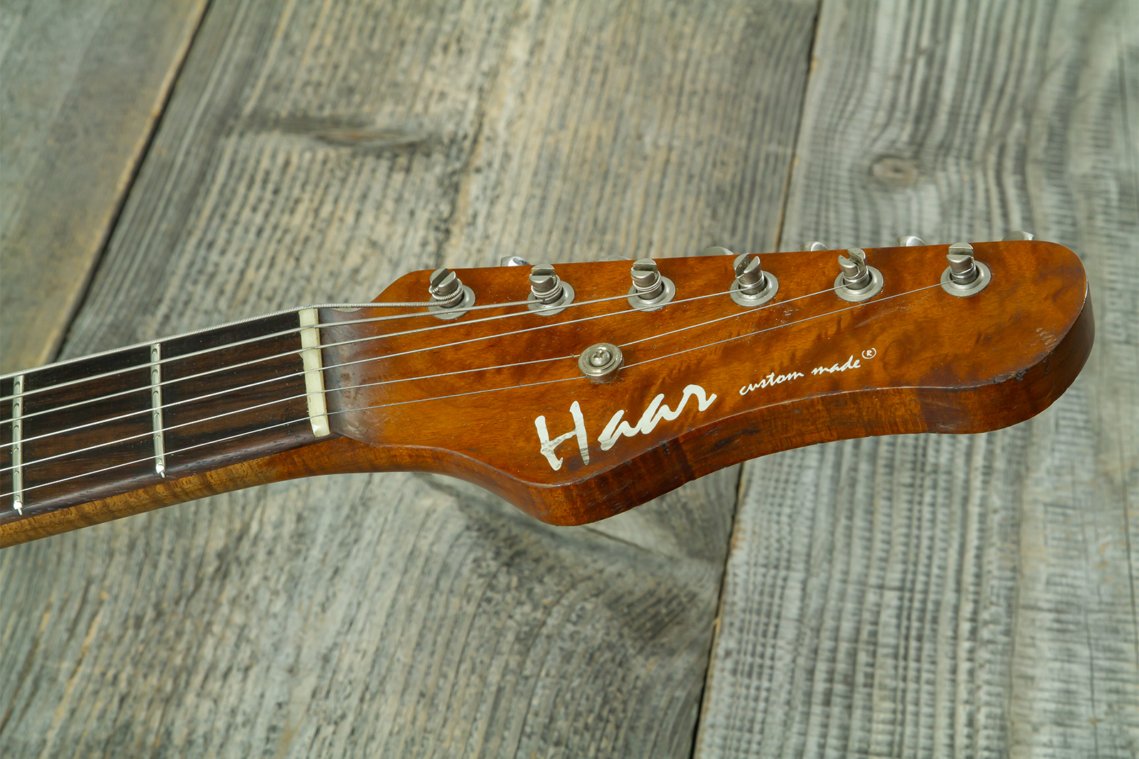 Haar Guitars Trad Jg 2s Amber Trem Rw #43594 - Aged Sherwood Green Metallic - Guitare Électrique RÉtro Rock - Variation 15