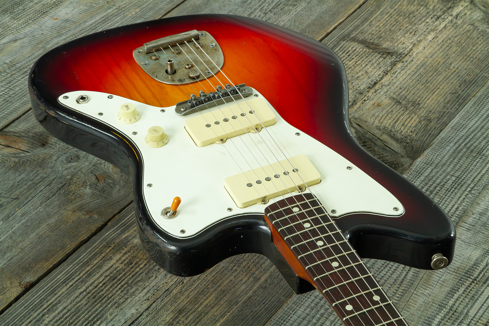 Haar Guitars Trad Jm 2s Fralin #43593 - Aged 3 Tone Sunburst - Guitare Électrique RÉtro Rock - Variation 3