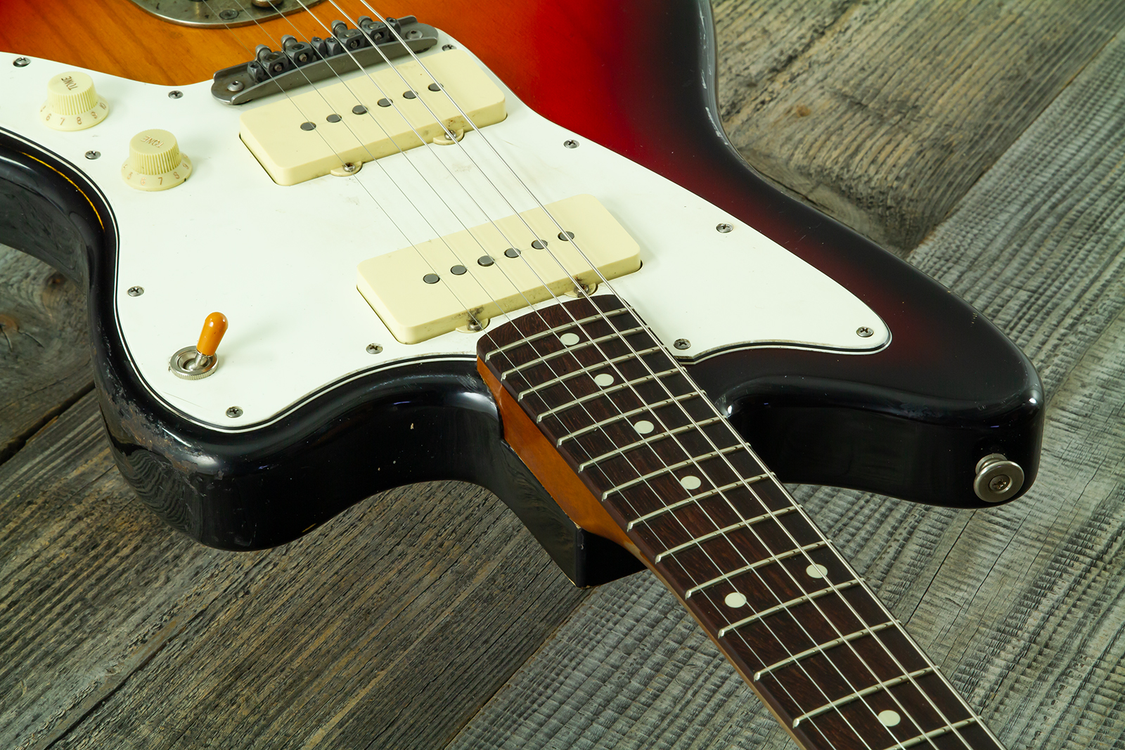 Haar Guitars Trad Jm 2s Fralin #43593 - Aged 3 Tone Sunburst - Guitare Électrique RÉtro Rock - Variation 5