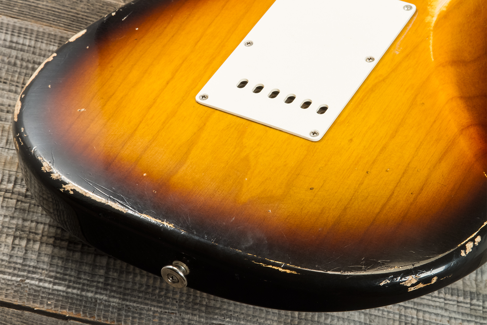 Haar Guitars Trad S 3s Kloppman Trem Mn #42273 - Aged 2-tone Tobacco - Guitare Électrique Forme Str - Variation 8