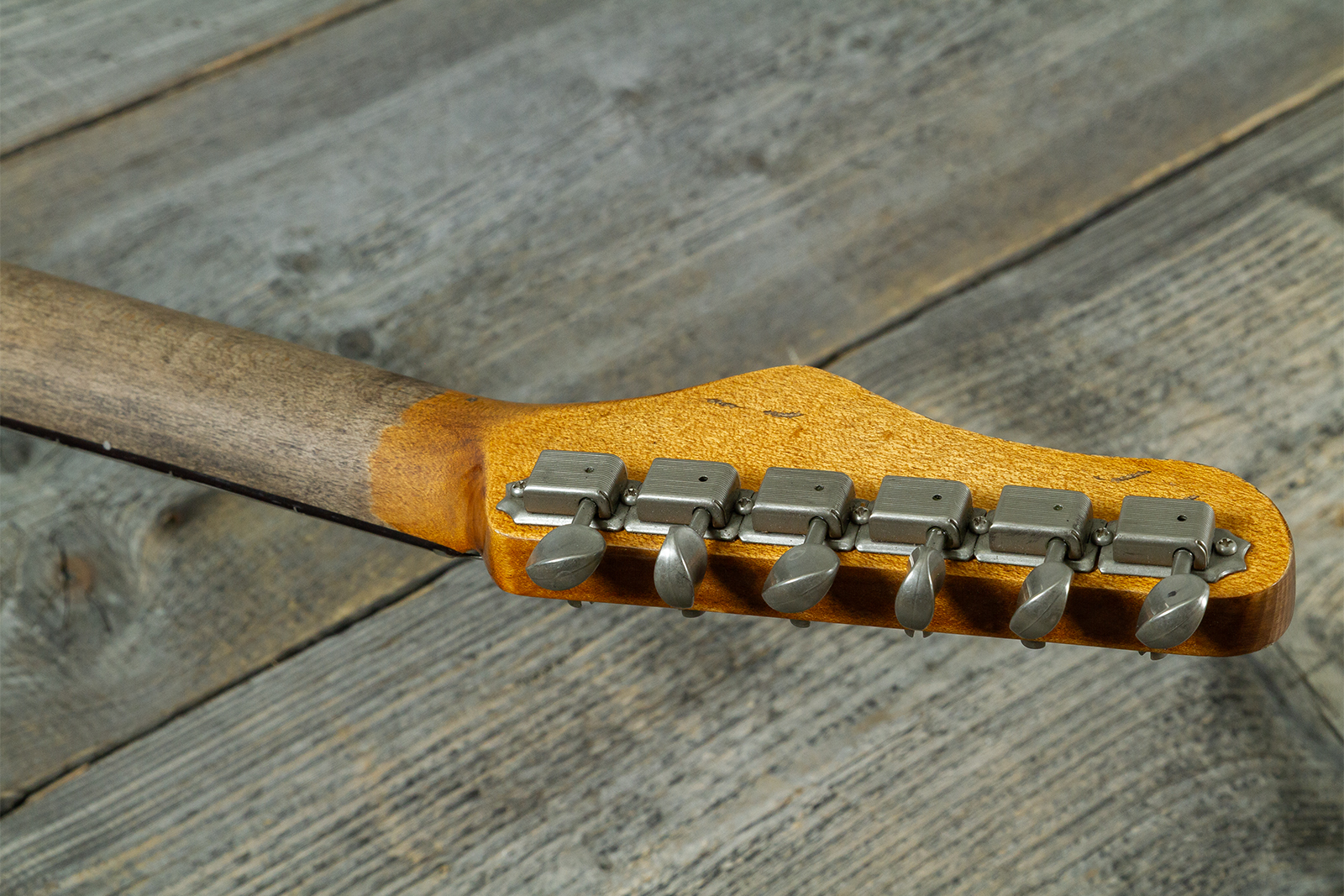 Haar Guitars Trad S 3s Klopppmann Trem Rw #43484 - Aged 2-tone Chocolate Sunburst - Guitare Électrique Forme Str - Variation 10