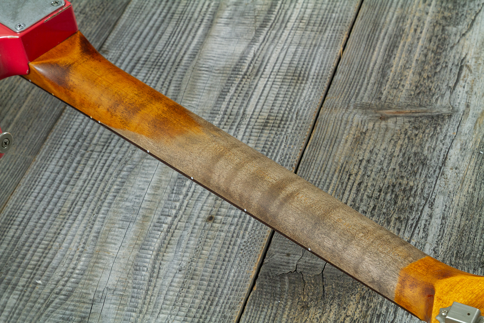 Haar Guitars Trad S 3s Klopppmann Trem Rw #43486 - Aged Fiesta Red - Guitare Électrique Forme Str - Variation 9