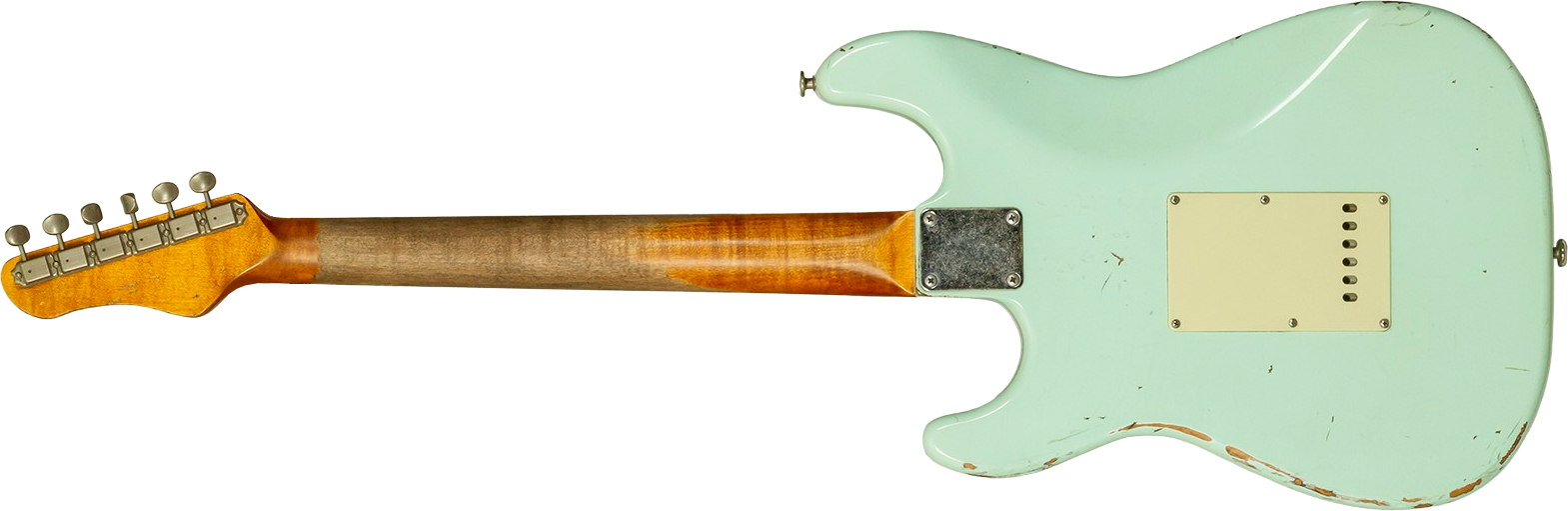 Haar Guitars Trad S 3s Lindy Fralin Trem Rw #43487 - Aged Surf Green - Guitare Électrique Forme Str - Variation 1