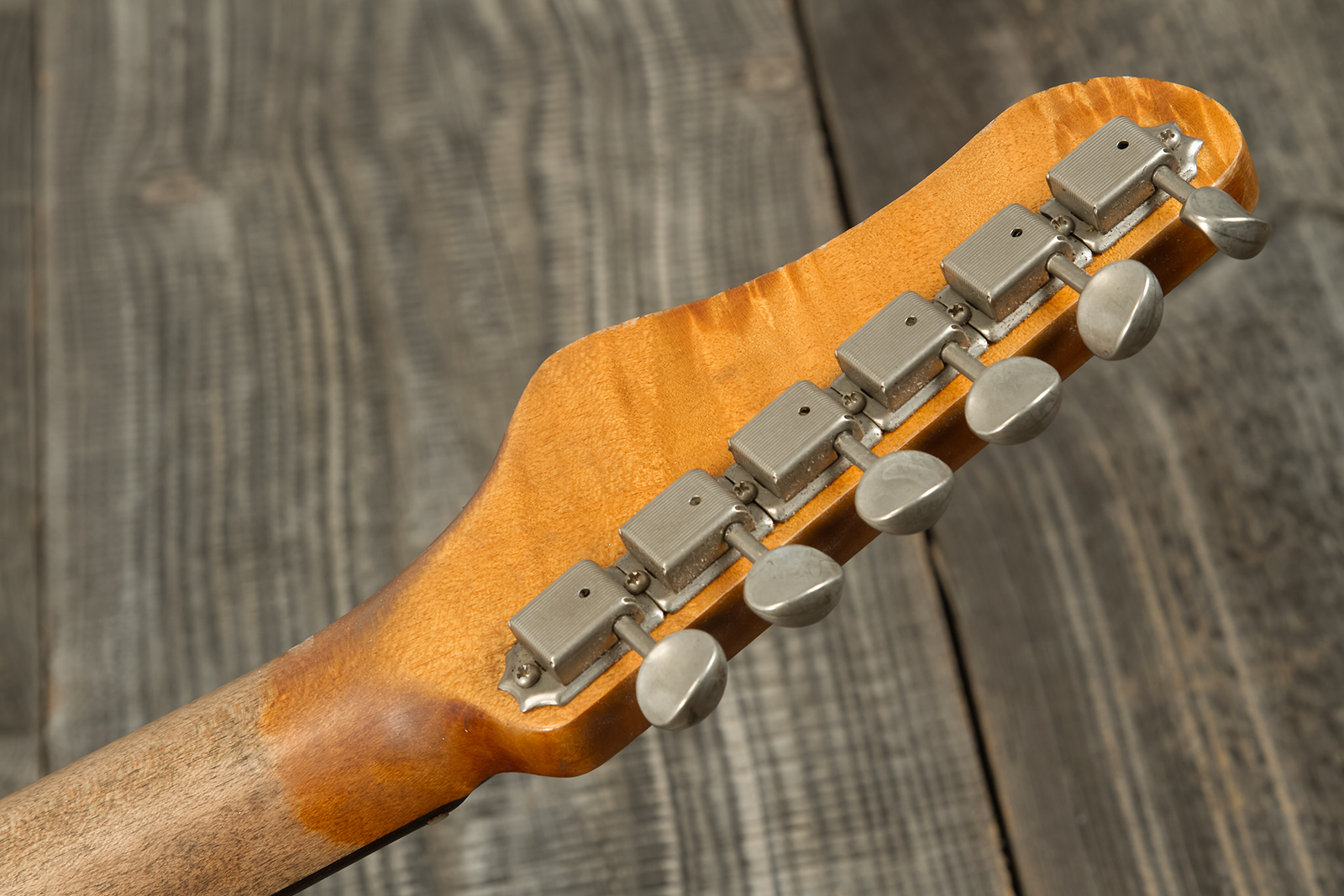 Haar Guitars Trad S Hss Lindy Fralin Trem Rw #42275 - Aged Olympic White - Guitare Électrique Forme Str - Variation 8