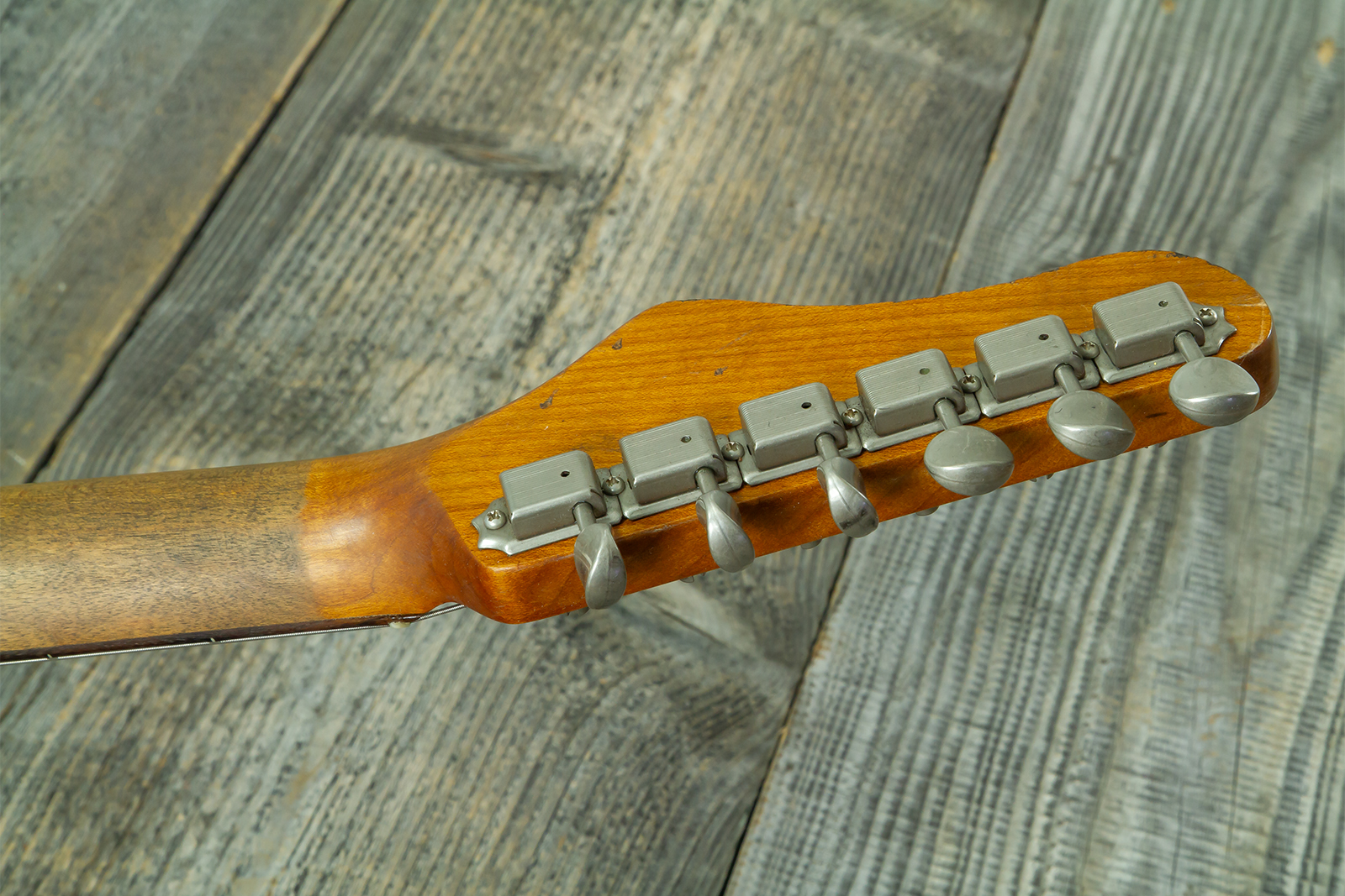 Haar Guitars Trad S Hss Lindy Fralin Trem Rw #43592 - Aged Teal Green Metallic - Guitare Électrique Forme Str - Variation 13