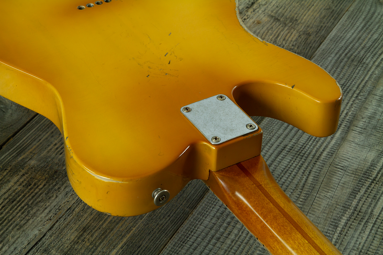 Haar Guitars Trad T 2s Amber Ht Mn #43590 - Aged Butterscotch - Guitare Électrique Forme Tel - Variation 11