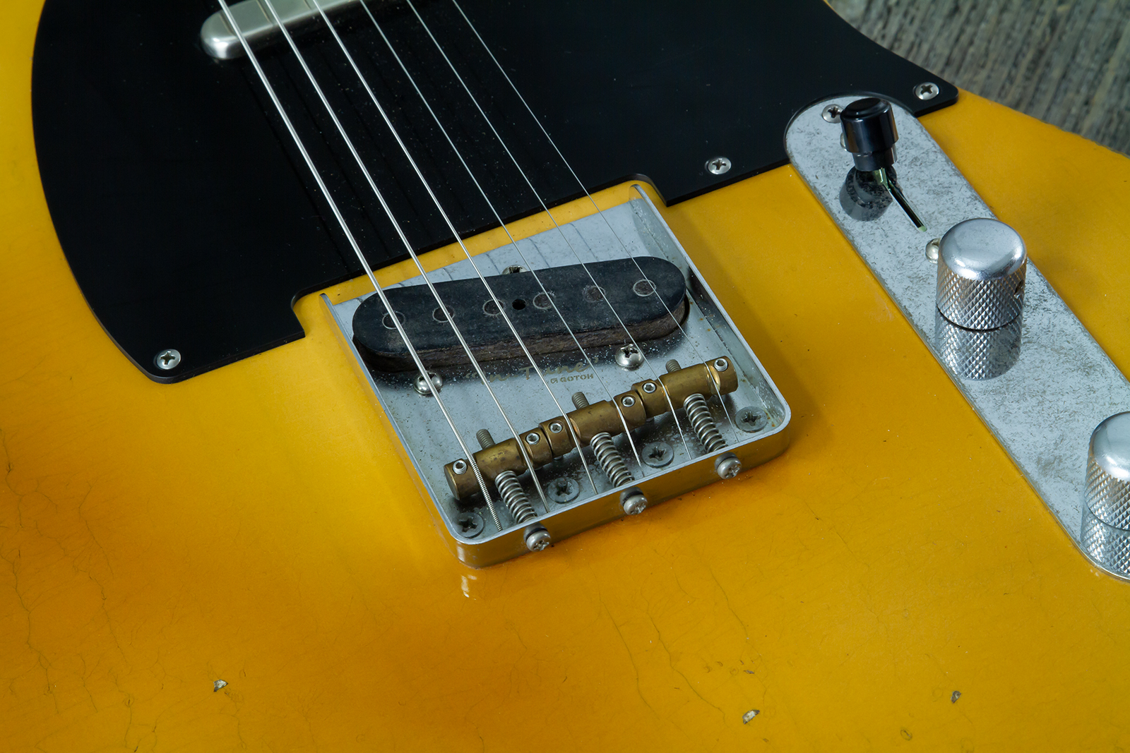 Haar Guitars Trad T 2s Amber Ht Mn #43590 - Aged Butterscotch - Guitare Électrique Forme Tel - Variation 3