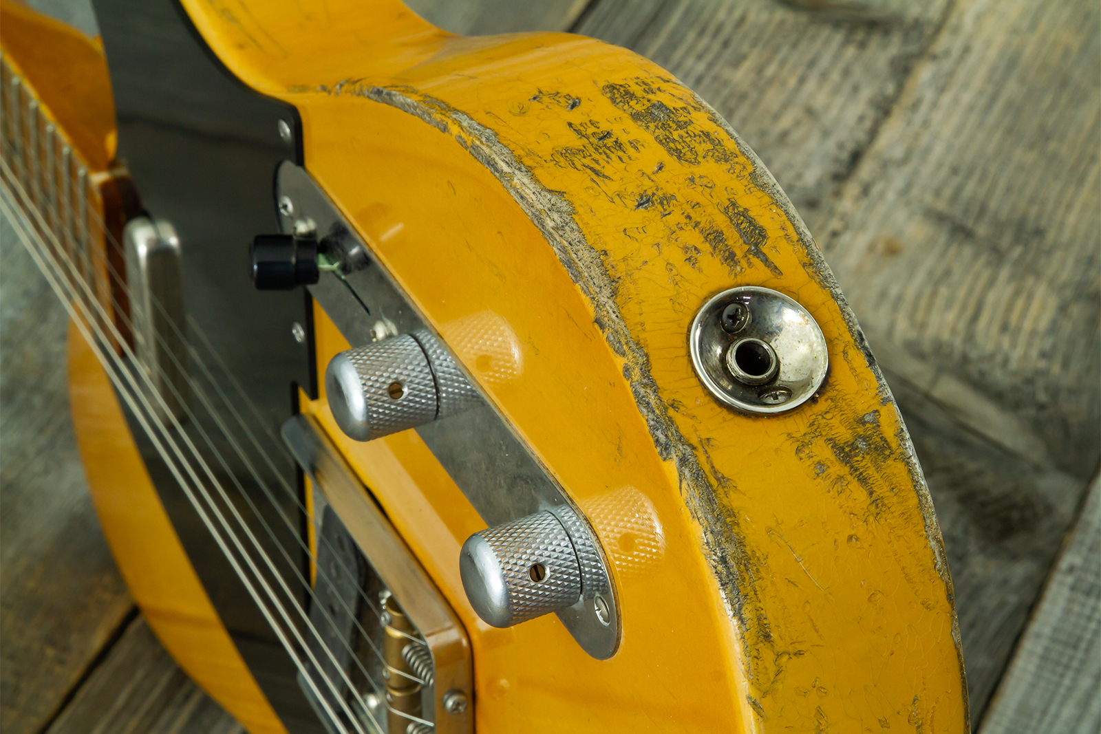 Haar Guitars Trad T 2s Amber Ht Mn #43590 - Aged Butterscotch - Guitare Électrique Forme Tel - Variation 4