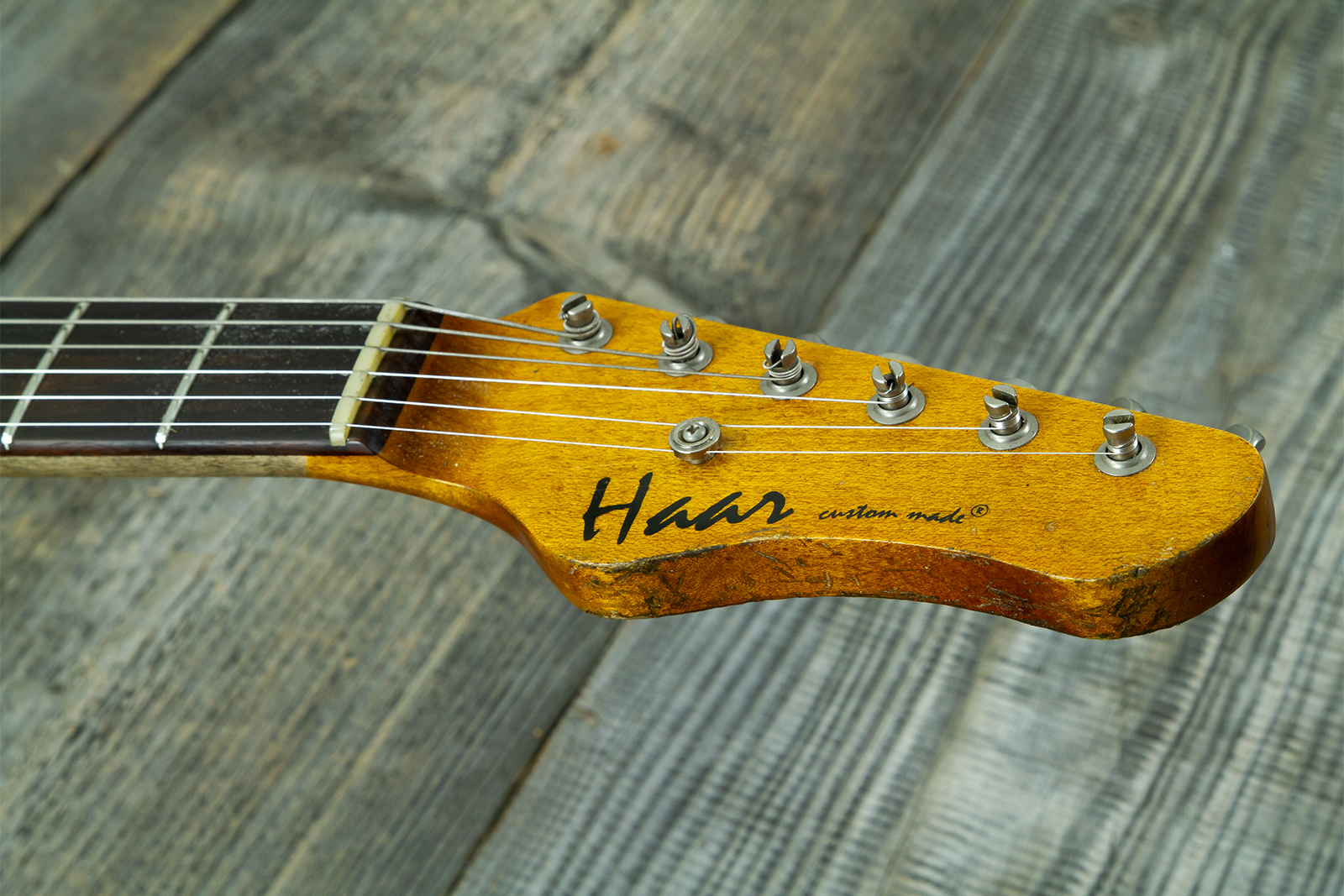 Haar Guitars Trad T 2s Lindy Fralin #43671 - Aged Sparkle Blue - Guitare Électrique Forme Tel - Variation 7