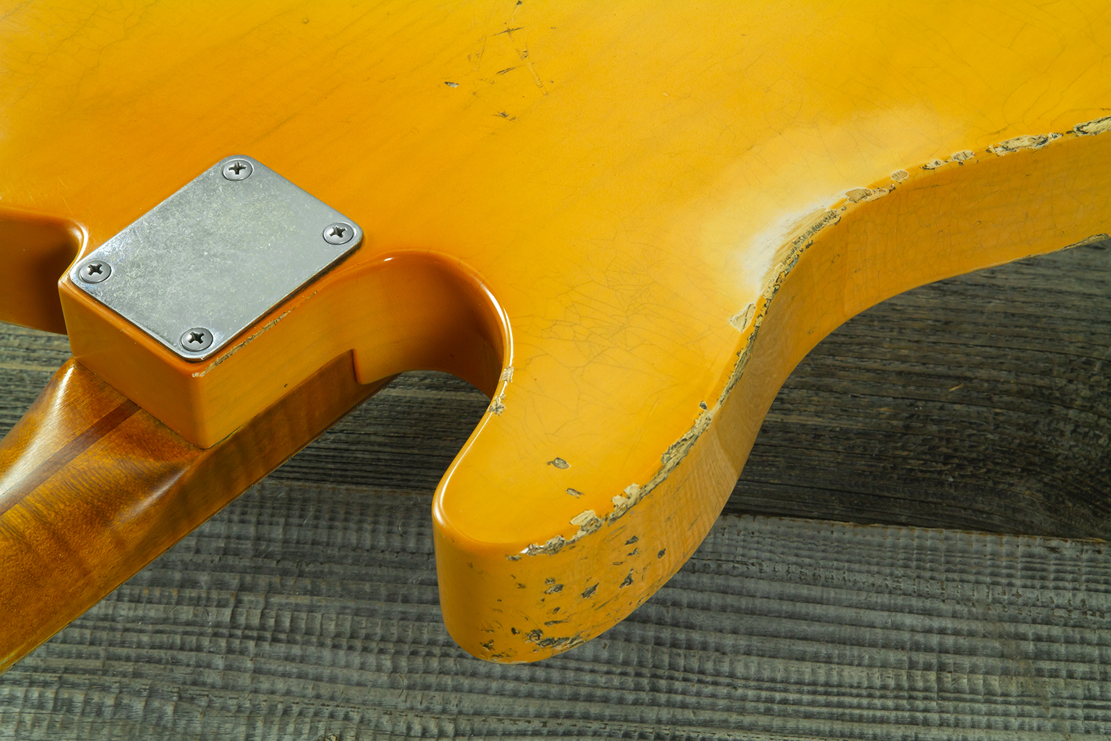 Haar Guitars Trad T 2s Lindy Fralin Mn #43672 - Aged Butterscotch - Guitare Électrique Forme Tel - Variation 9