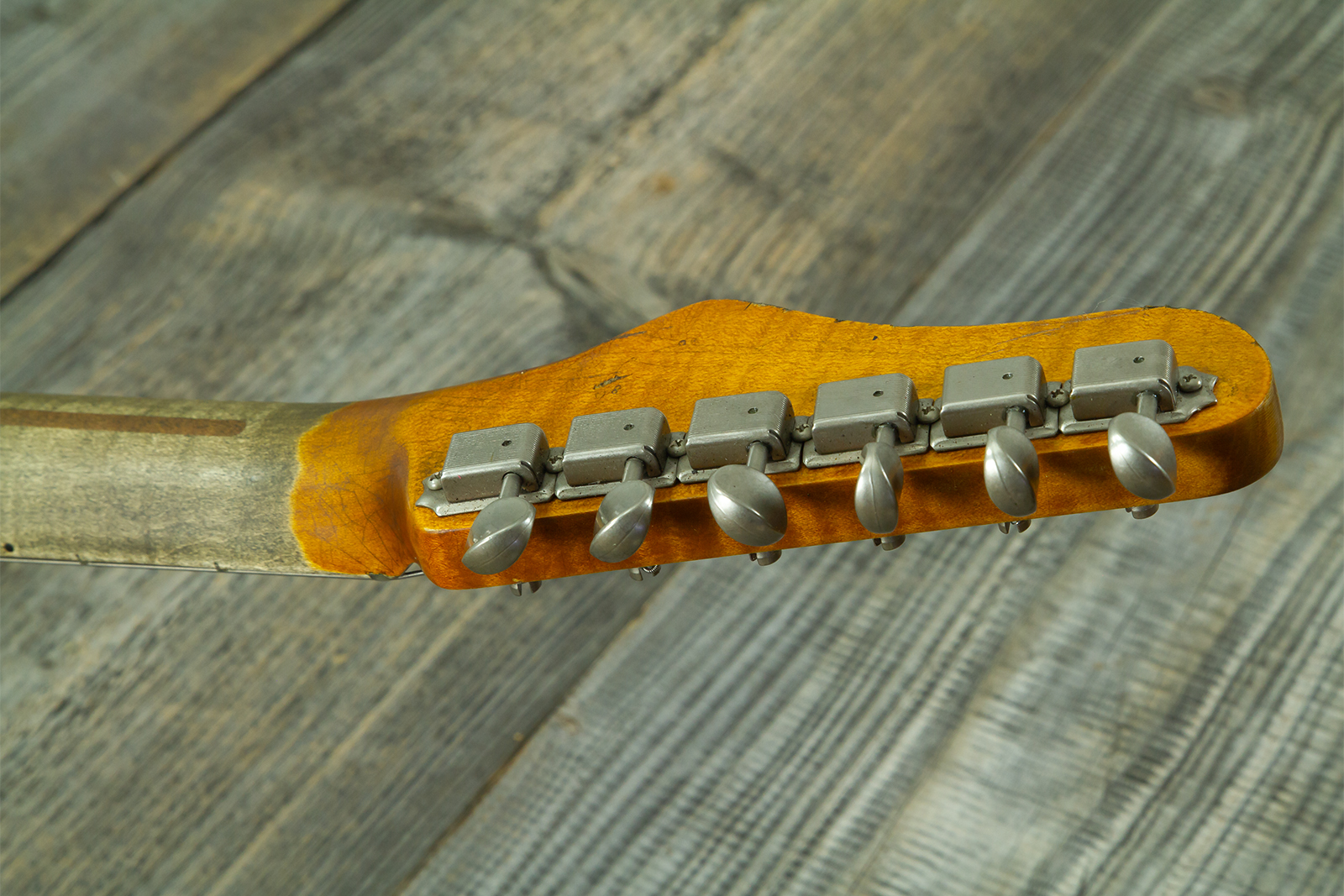 Haar Guitars Trad T 2s Lindy Fralin Mn #43672 - Aged Butterscotch - Guitare Électrique Forme Tel - Variation 13