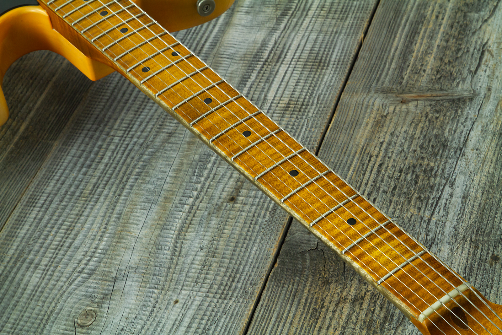 Haar Guitars Trad T 2s Lindy Fralin Mn #43672 - Aged Butterscotch - Guitare Électrique Forme Tel - Variation 6