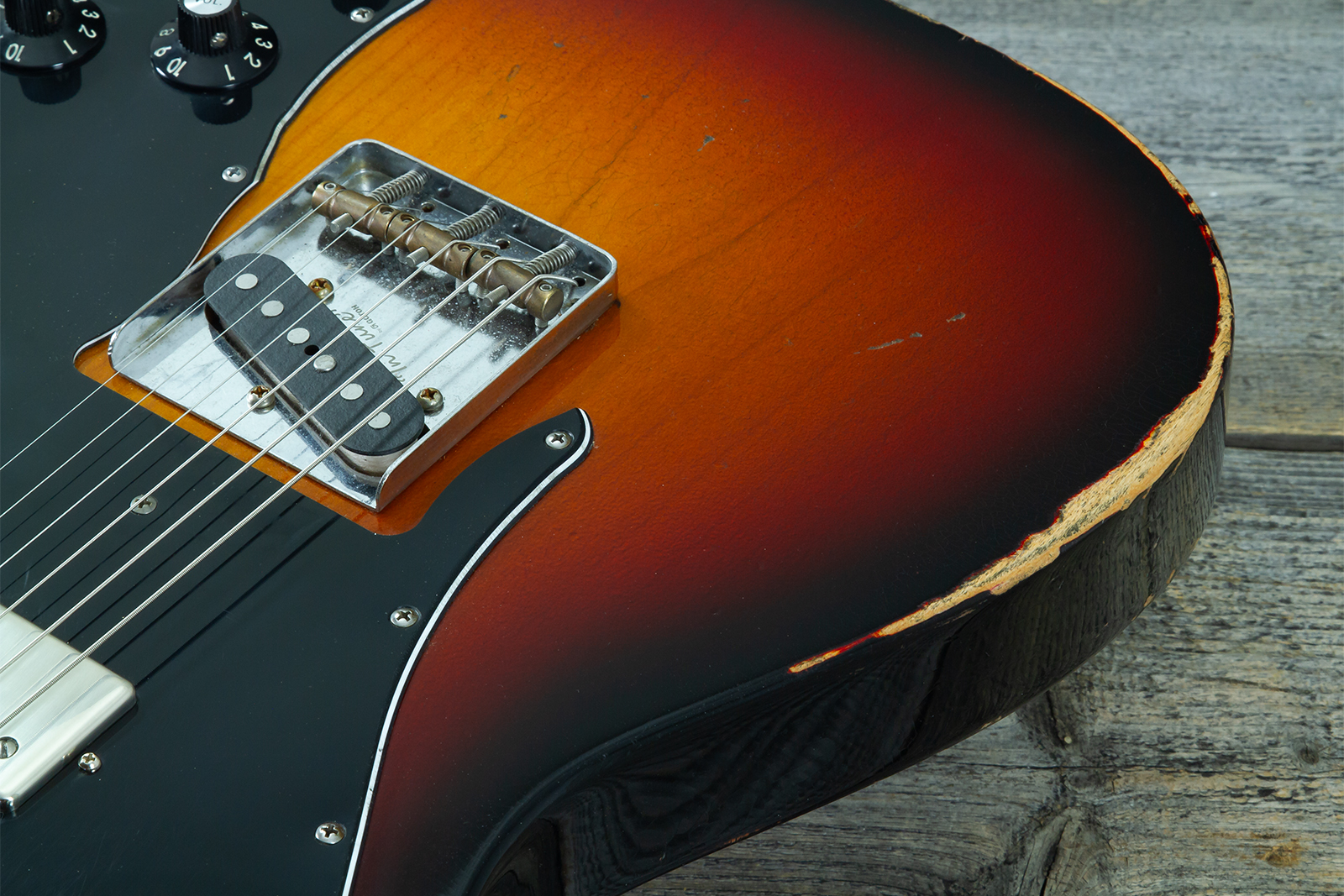 Haar Guitars Trad T 72 Sh Lindy Fralin Mn #43667 - Aged 3 Tone Sunburst - Guitare Électrique Forme Tel - Variation 3