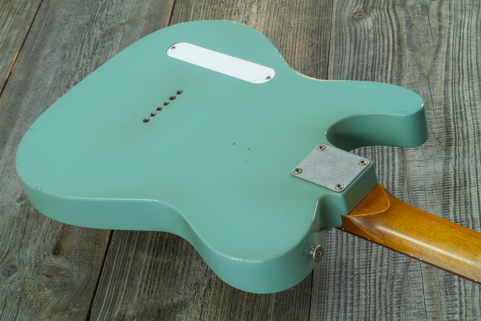 Haar Guitars Trad T Custom 2h Tv Jones Ht Rw #43519 - Aged Spring Green - Guitare Électrique Forme Tel - Variation 7