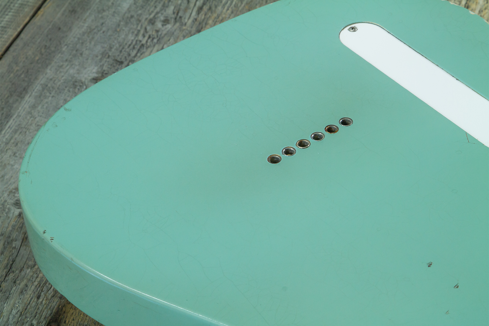 Haar Guitars Trad T Custom 2h Tv Jones Ht Rw #43519 - Aged Spring Green - Guitare Électrique Forme Tel - Variation 8