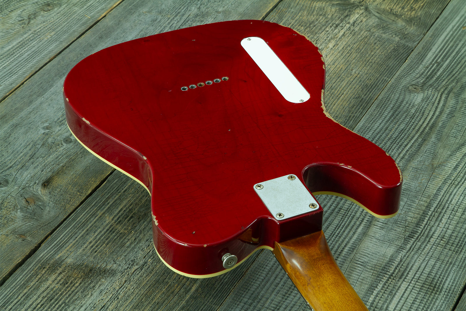 Haar Guitars Trad T Custom 2h Tv Jones Ht Rw #43524 - Aged Brown Natural - Guitare Électrique Forme Tel - Variation 10