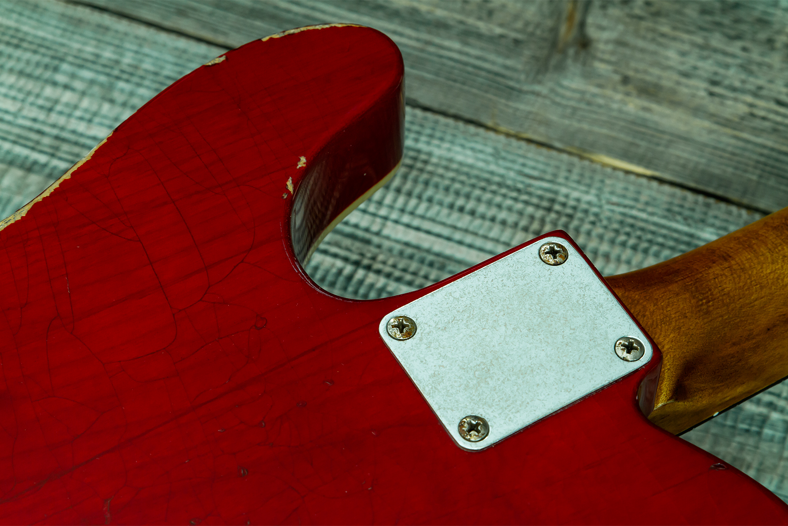 Haar Guitars Trad T Custom 2h Tv Jones Ht Rw #43524 - Aged Brown Natural - Guitare Électrique Forme Tel - Variation 13