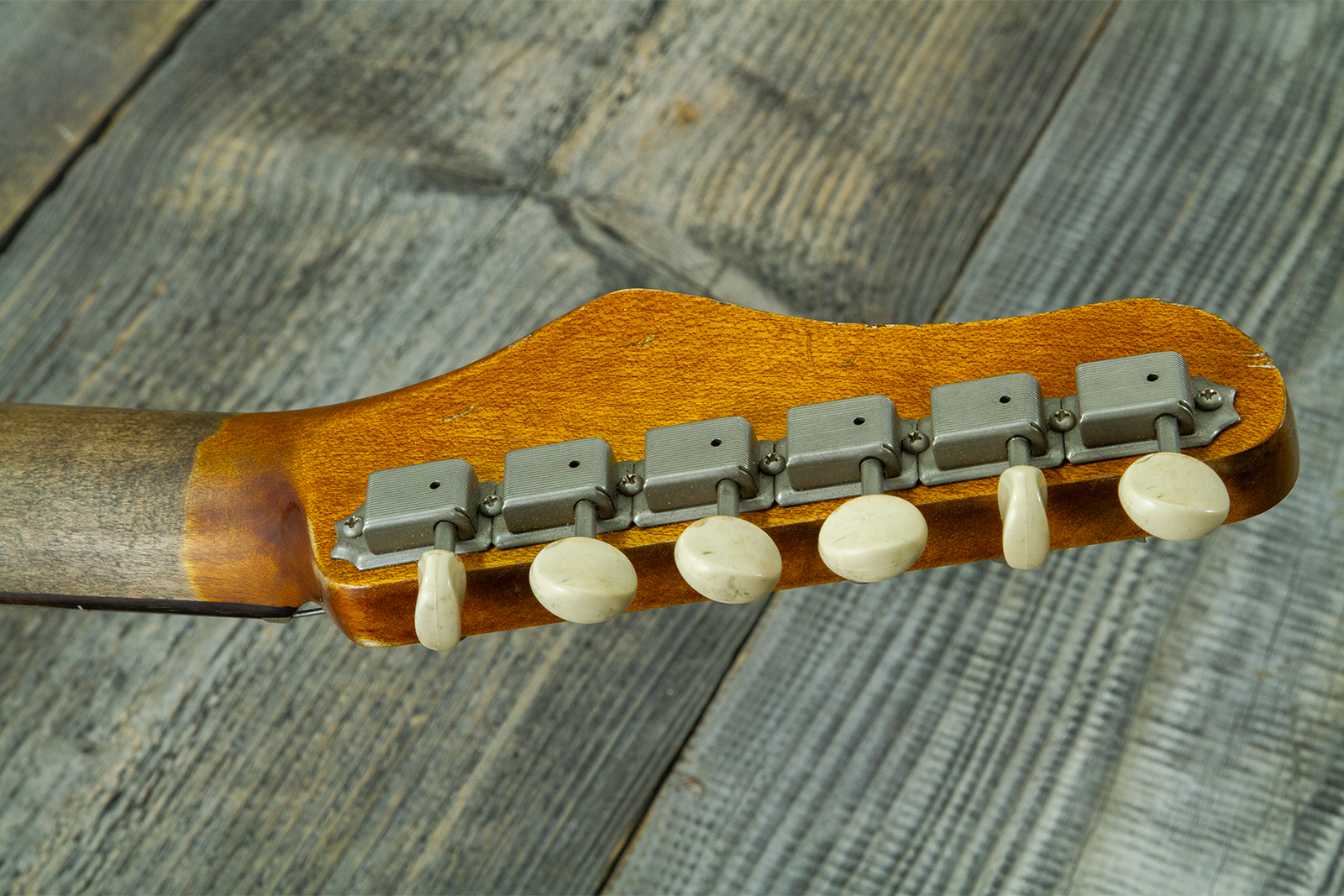 Haar Guitars Trad T Custom 2h Tv Jones Ht Rw #43524 - Aged Brown Natural - Guitare Électrique Forme Tel - Variation 15