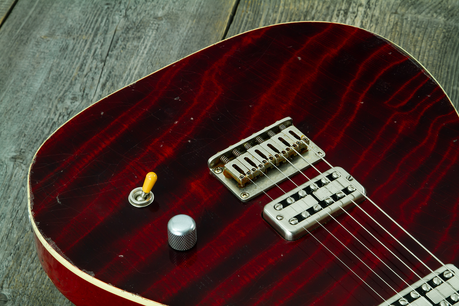 Haar Guitars Trad T Custom 2h Tv Jones Ht Rw #43524 - Aged Brown Natural - Guitare Électrique Forme Tel - Variation 3