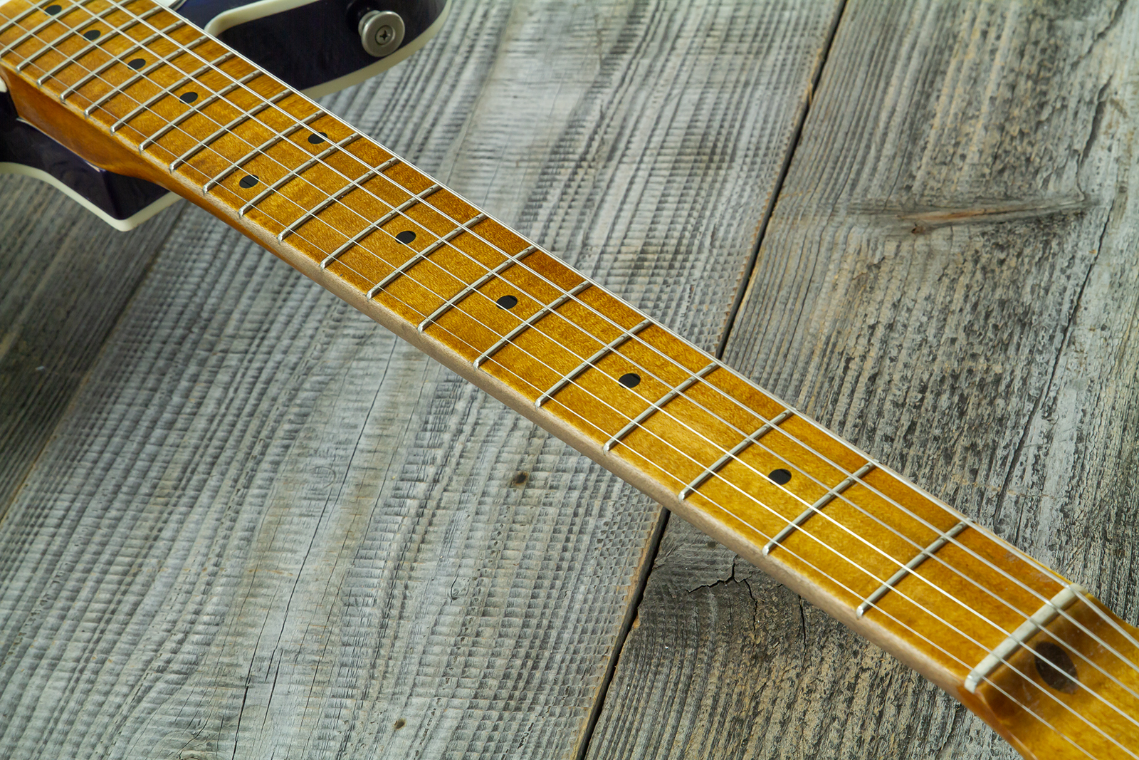 Haar Guitars Trad T Custom 2s Kloppmann. Mn  #43518 - Blue Paisley - Guitare Électrique Forme Tel - Variation 5