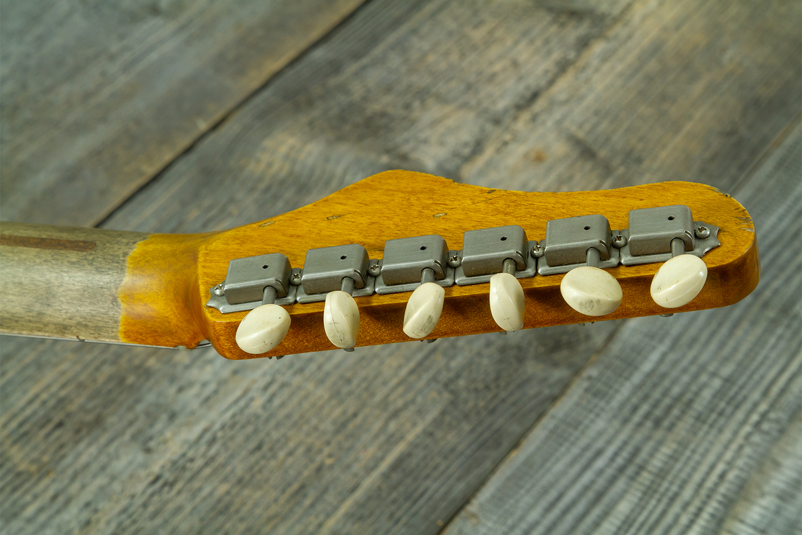Haar Guitars Trad T Custom 2s Lindy Fralin Mn #43669 - Aged Surf Green - Guitare Électrique Forme Tel - Variation 13