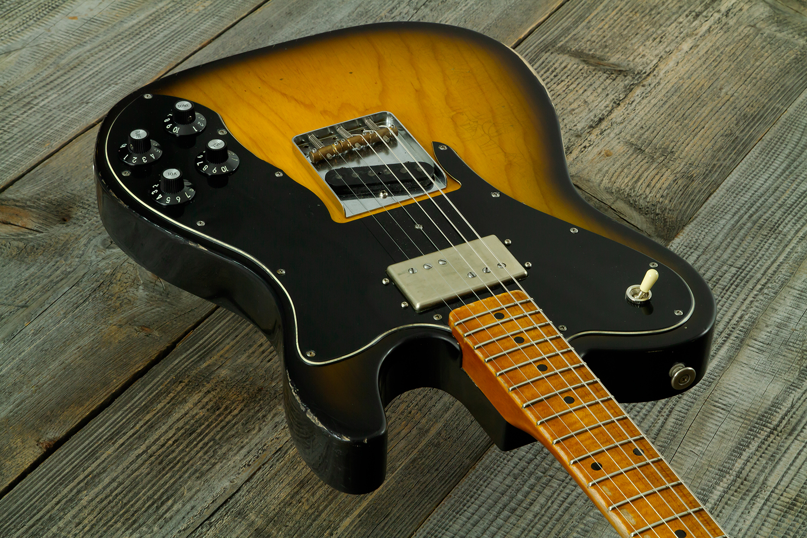 Haar Guitars Trad T Hs Brandon / Kloppmann Ht Mn #43591 - Aged 2 Tone Sunburst - Guitare Électrique Forme Tel - Variation 2
