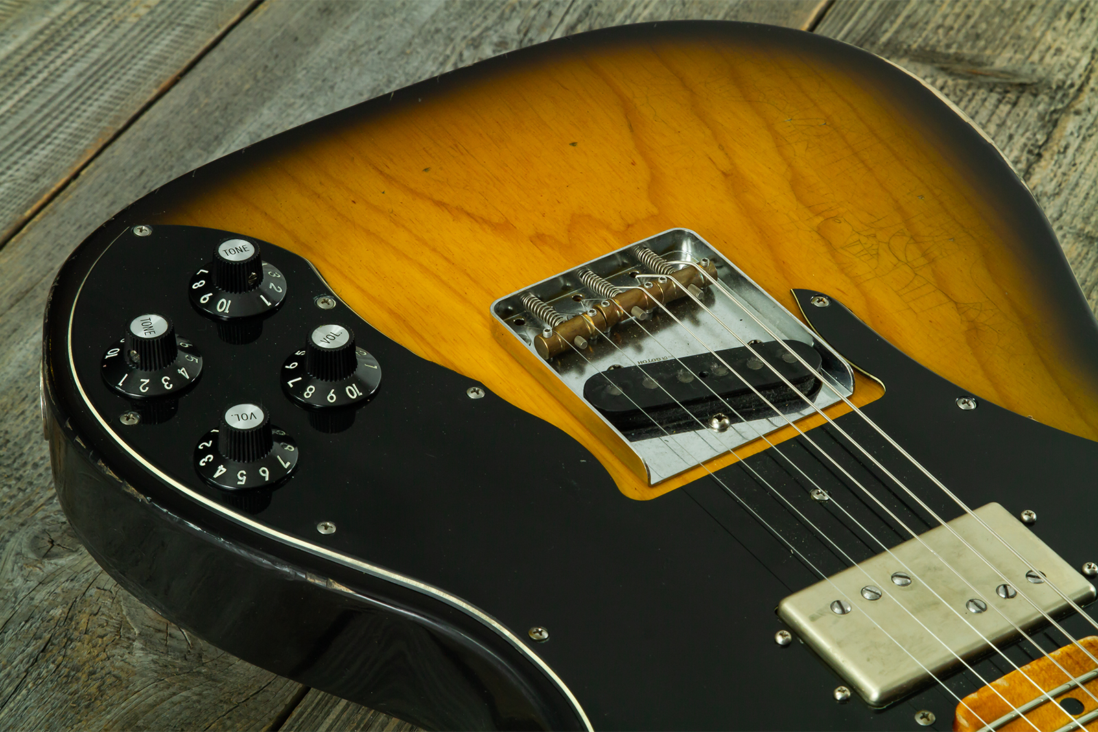 Haar Guitars Trad T Hs Brandon / Kloppmann Ht Mn #43591 - Aged 2 Tone Sunburst - Guitare Électrique Forme Tel - Variation 4