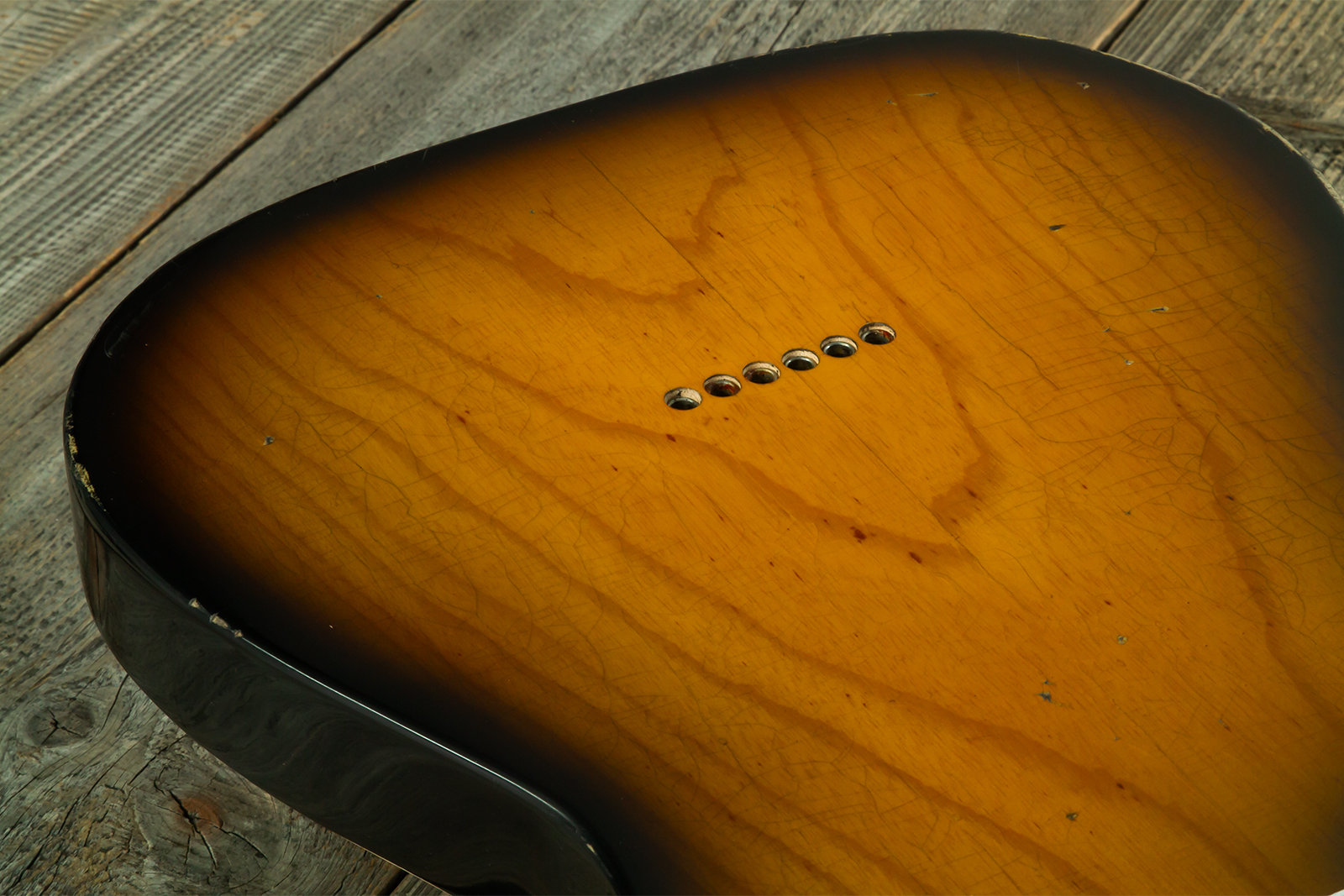 Haar Guitars Trad T Hs Brandon / Kloppmann Ht Mn #43591 - Aged 2 Tone Sunburst - Guitare Électrique Forme Tel - Variation 8