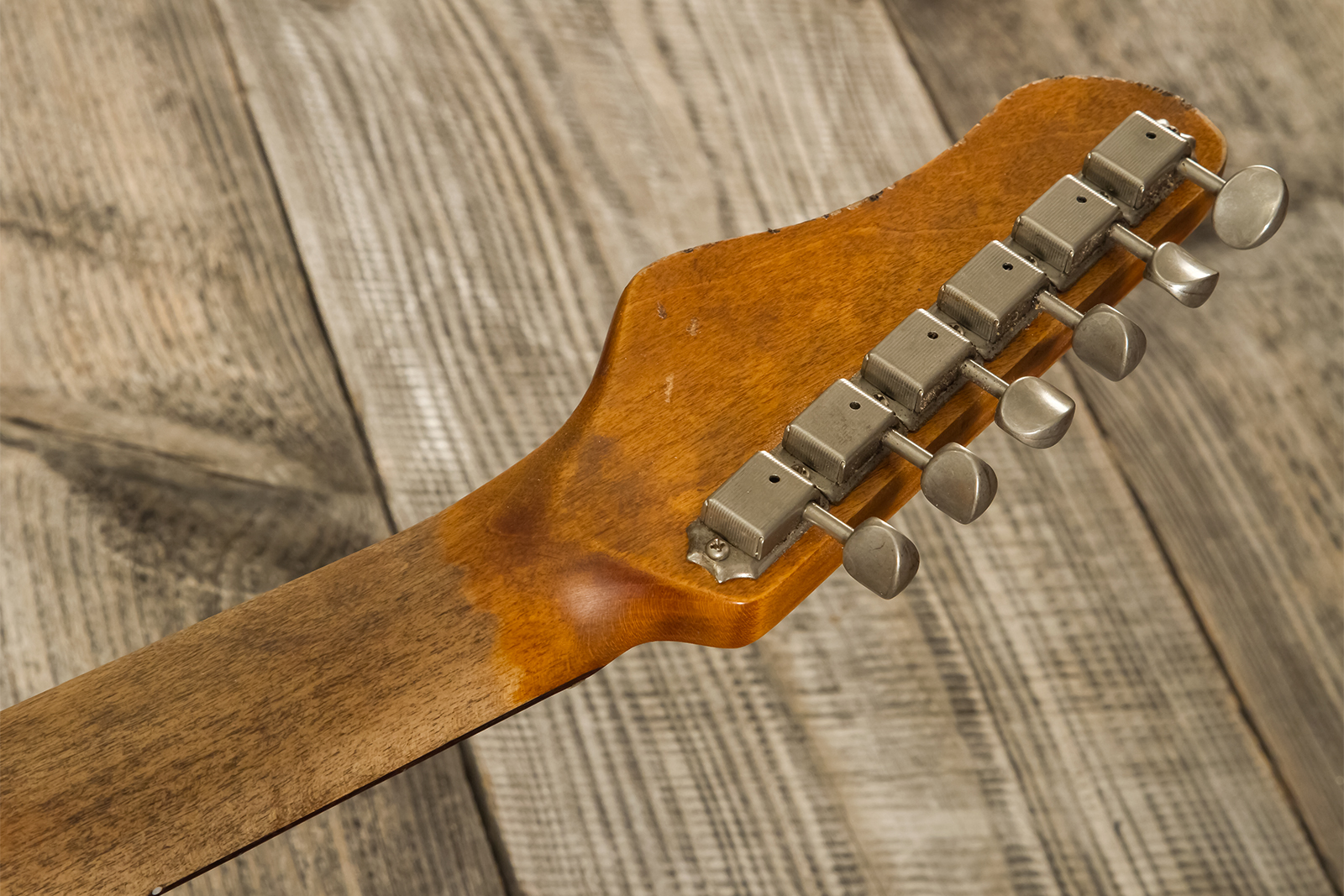 Haar Guitars Trad T Thinline 2s Lindy Fralin Ht Rw #42269 - Aged Orange Antique - Guitare Électrique Forme Tel - Variation 12