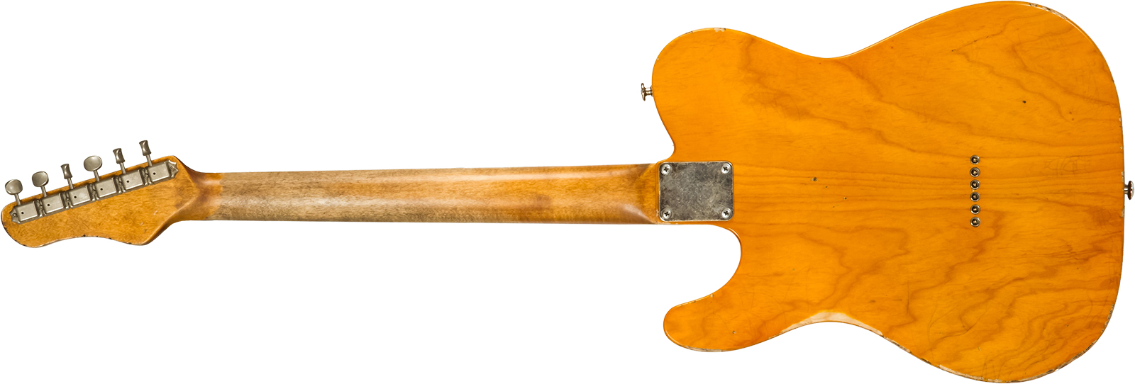 Haar Guitars Trad T Thinline 2s Lindy Fralin Ht Rw #42269 - Aged Orange Antique - Guitare Électrique Forme Tel - Variation 1