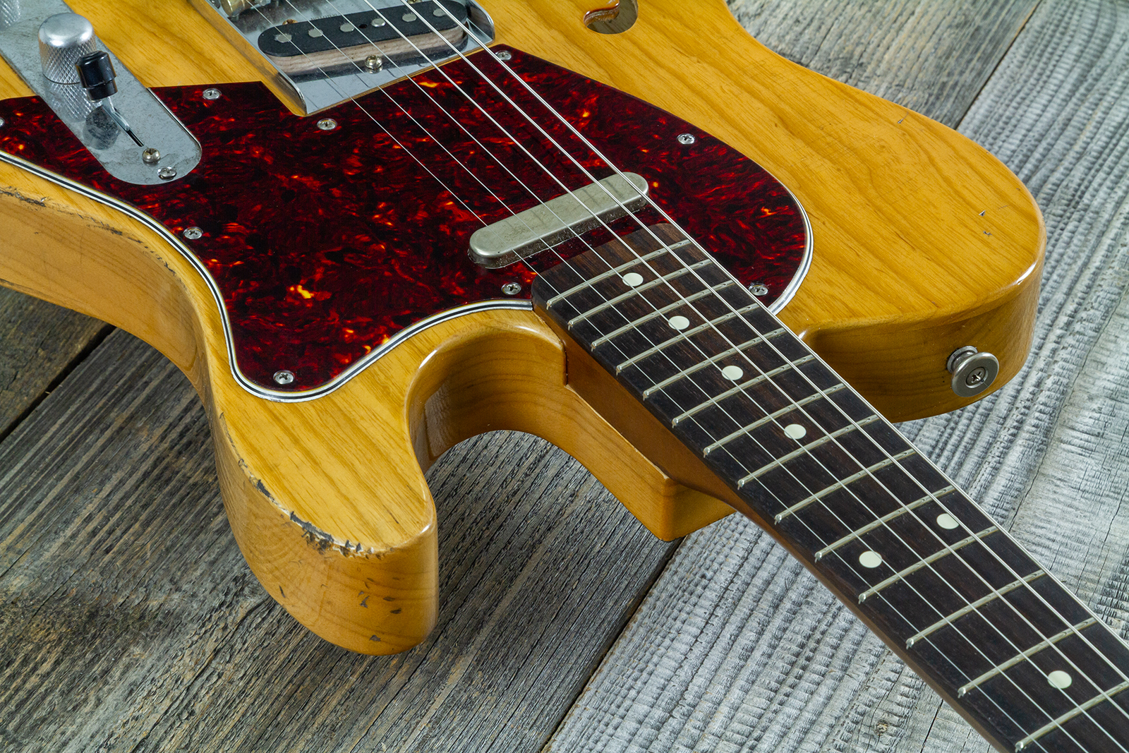 Haar Guitars Trad T Thinline 2s Lindy Fralin Rw #43483 - Aged Antique Natural - Guitare Électrique Forme Tel - Variation 4