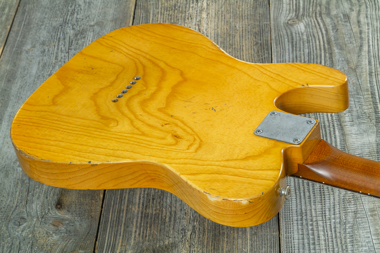 Haar Guitars Trad T Thinline 2s Lindy Fralin Rw #43483 - Aged Antique Natural - Guitare Électrique Forme Tel - Variation 7