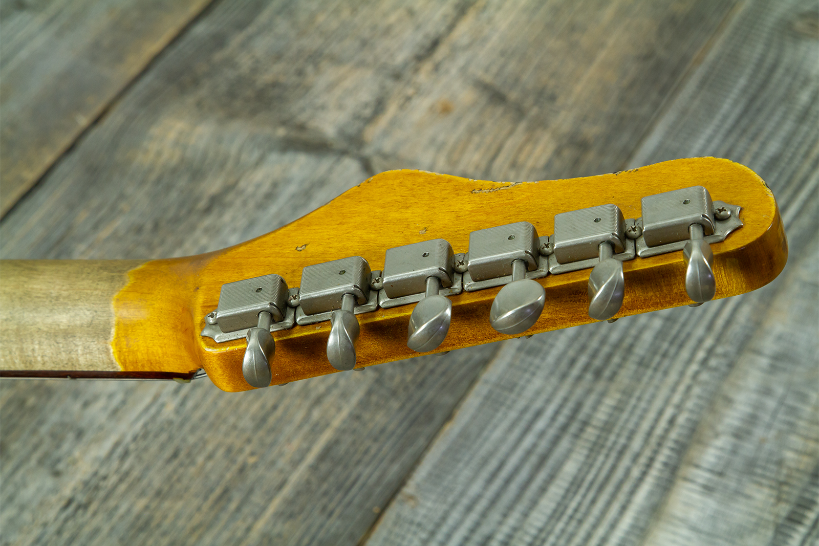 Haar Guitars Trad T Thinline 2s Lindy Fralin Rw #43661 - Aged Old Red - Guitare Électrique Forme Tel - Variation 13