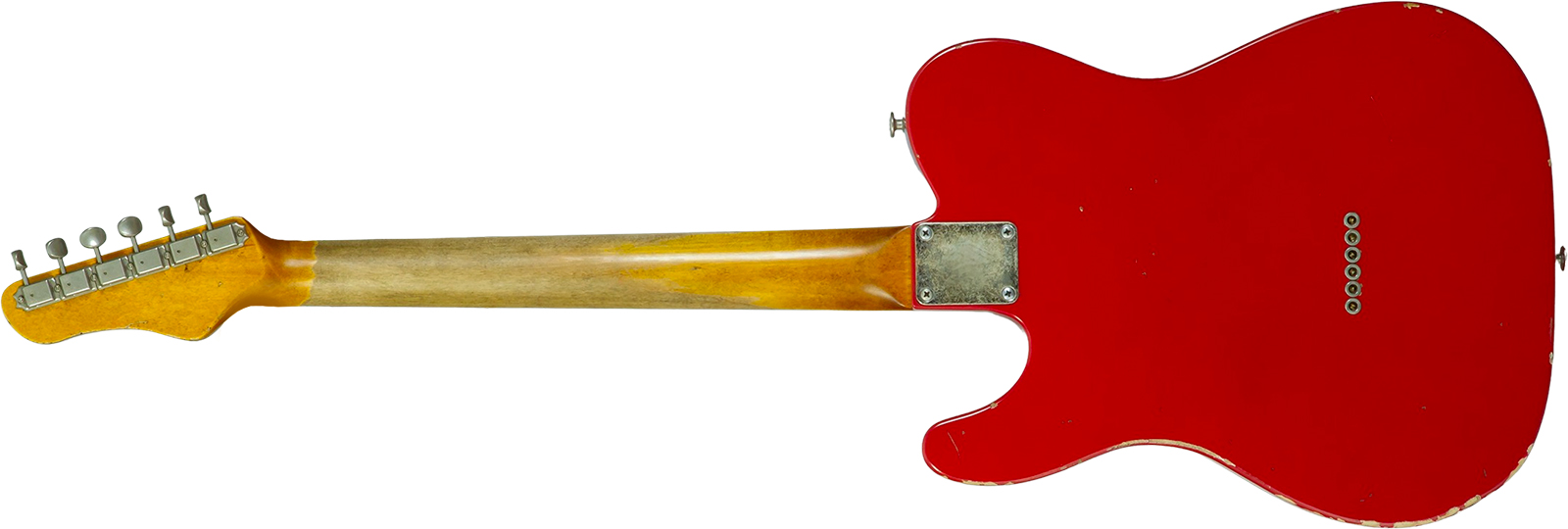 Haar Guitars Trad T Thinline 2s Lindy Fralin Rw #43661 - Aged Old Red - Guitare Électrique Forme Tel - Variation 2