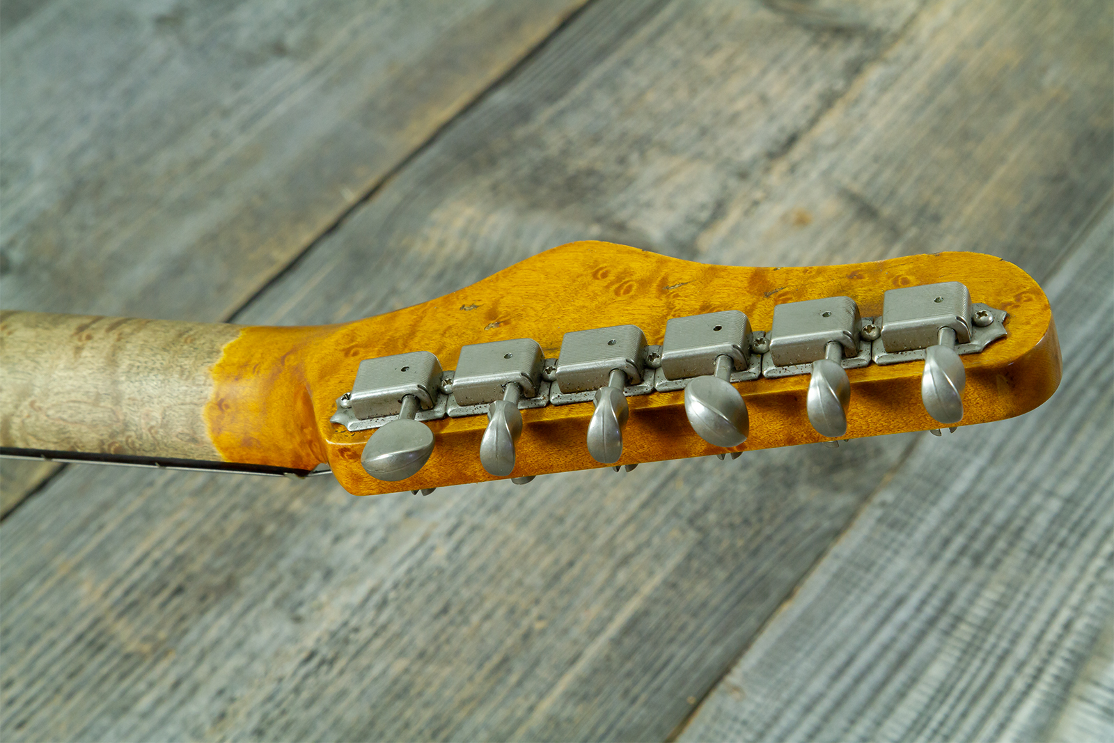 Haar Guitars Trad T Thinline 2s Lindy Fralin Rw #43673 - Aged Orange See Through - Guitare Électrique Forme Tel - Variation 13