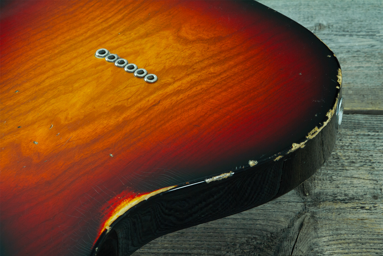 Haar Guitars Trad T Thinline 2s P90 Lindy Fralin Rw #43668 - Aged 3 Tone Sunburst - Guitare Électrique Forme Tel - Variation 9