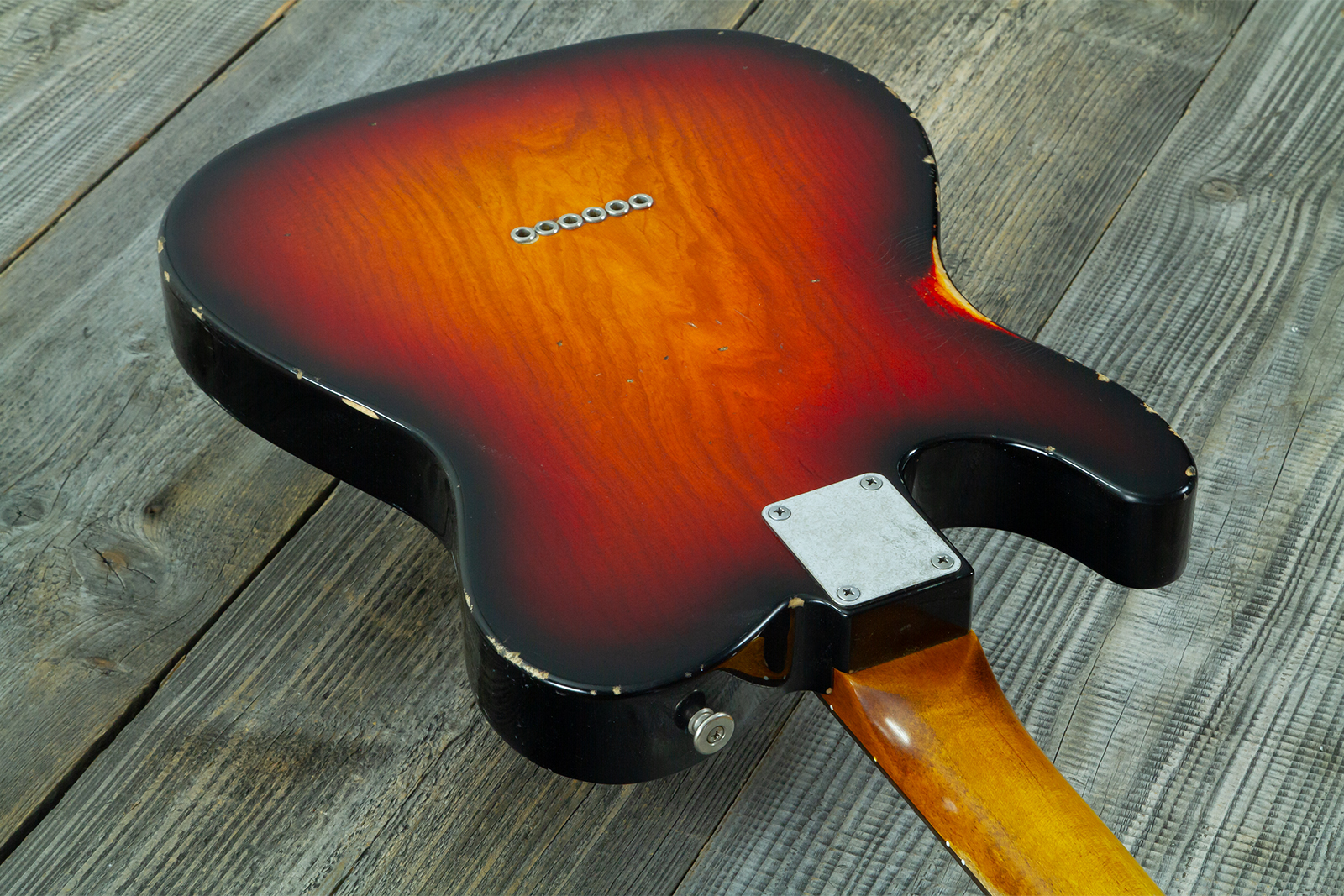 Haar Guitars Trad T Thinline 2s P90 Lindy Fralin Rw #43668 - Aged 3 Tone Sunburst - Guitare Électrique Forme Tel - Variation 8