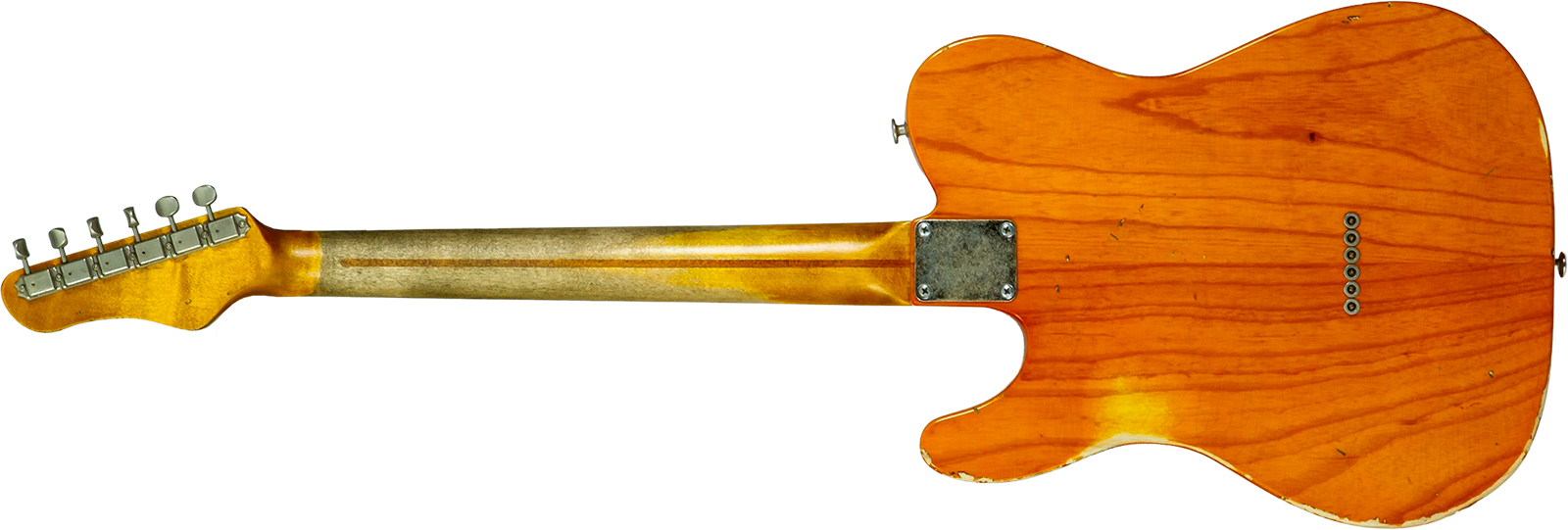 Haar Guitars Trad T Thinline Sh Tv Jones / Lindy Fralin Mn #43674 - Aged Orange See Through - Guitare Électrique Forme Tel - Variation 1