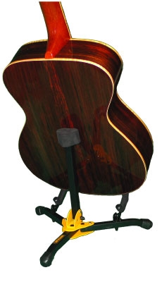 Hercules Stand Gs401bb Floor Mini Acoustic Guitare Ou Basse Avec Housse - Stand & Support Guitare & Basse - Variation 1