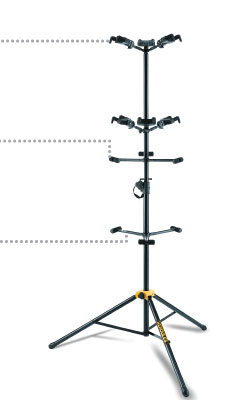 Hercules Stand Gs526b Floor Autogrip Pour 6 Guitares Ou Basses - - Stand & Support Guitare & Basse - Variation 1