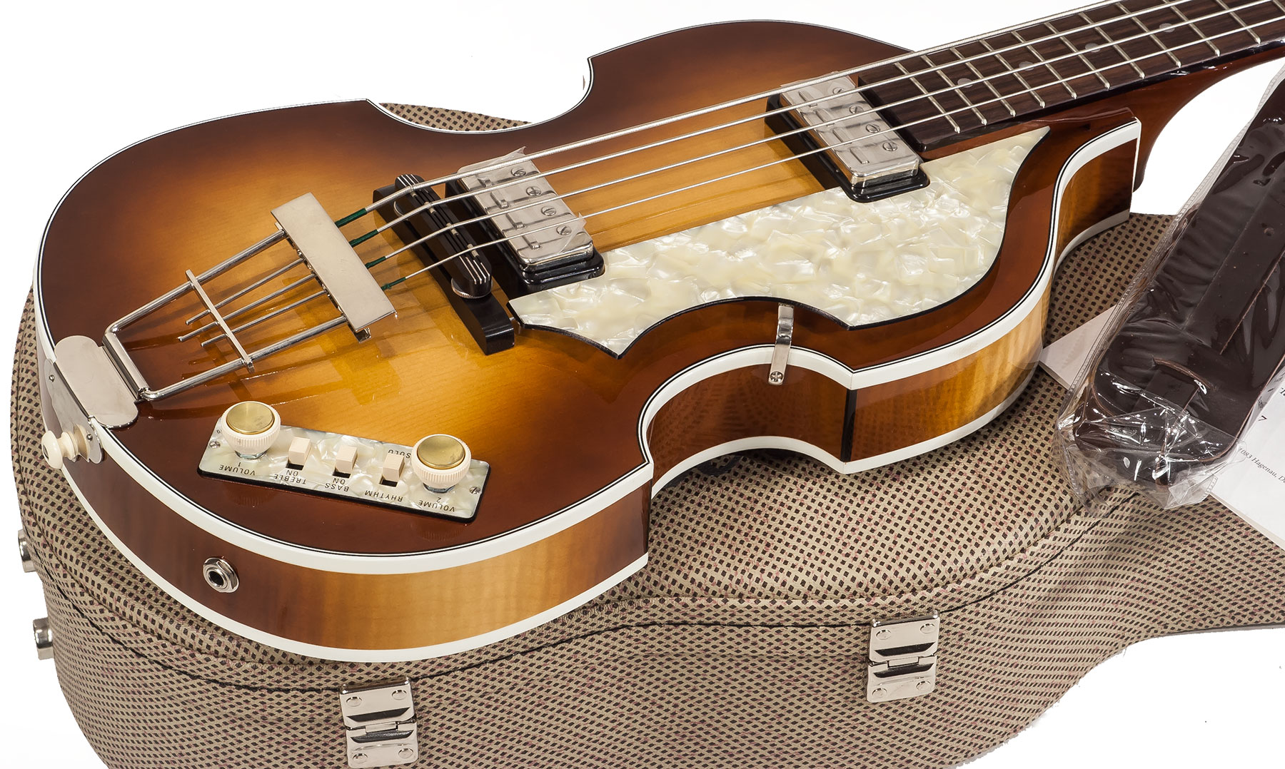 Hofner Violin Bass Mersey H500/1-62-0 - Vintage Sunburst - Basse Électrique 1/2 Caisse - Variation 2