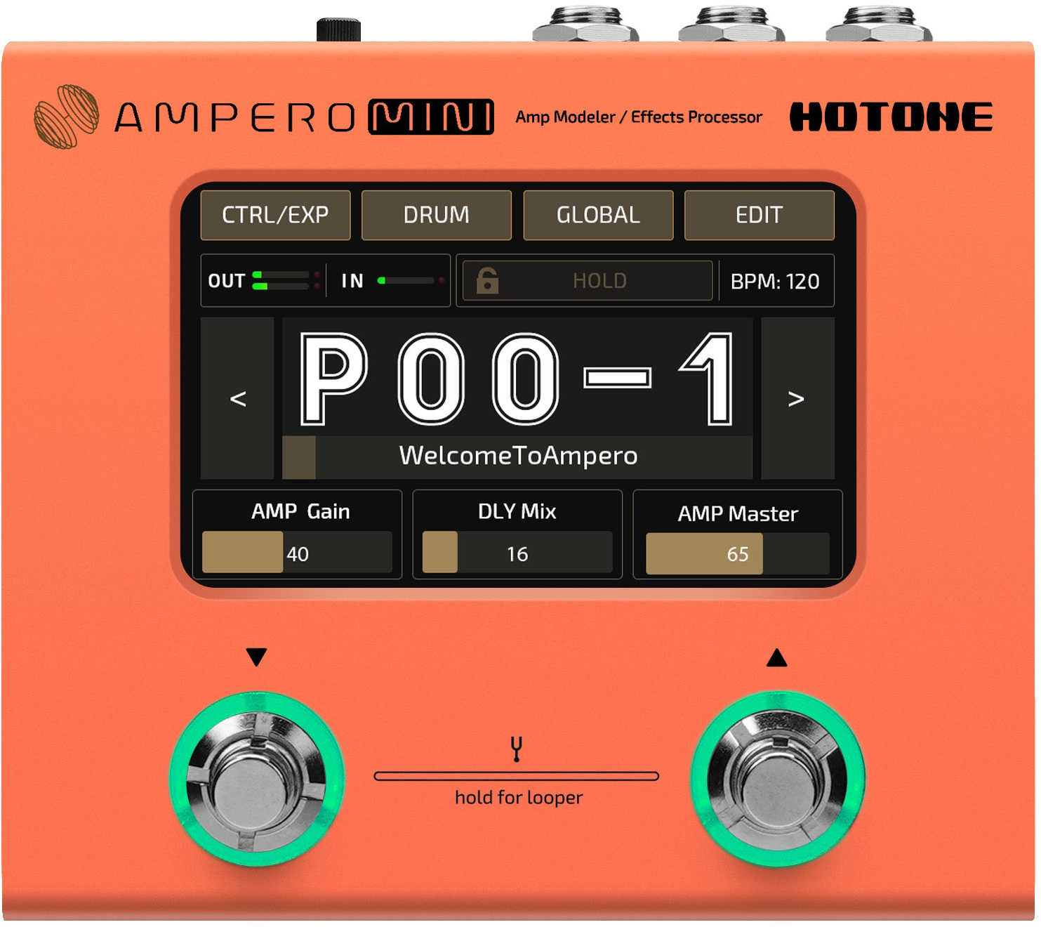 Hotone Ampero Mini Orange - Simulation ModÉlisation Ampli Guitare - Main picture