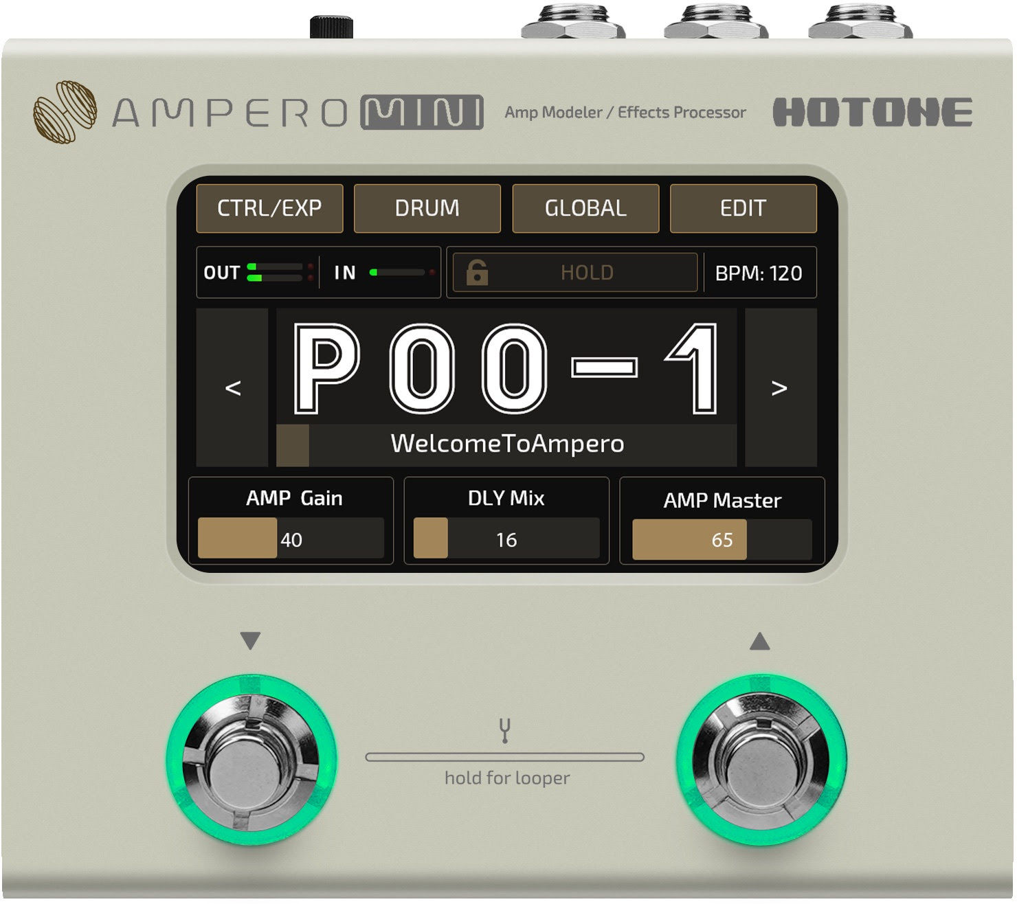 Hotone Ampero Mini Vanilla - Simulation ModÉlisation Ampli Guitare - Main picture