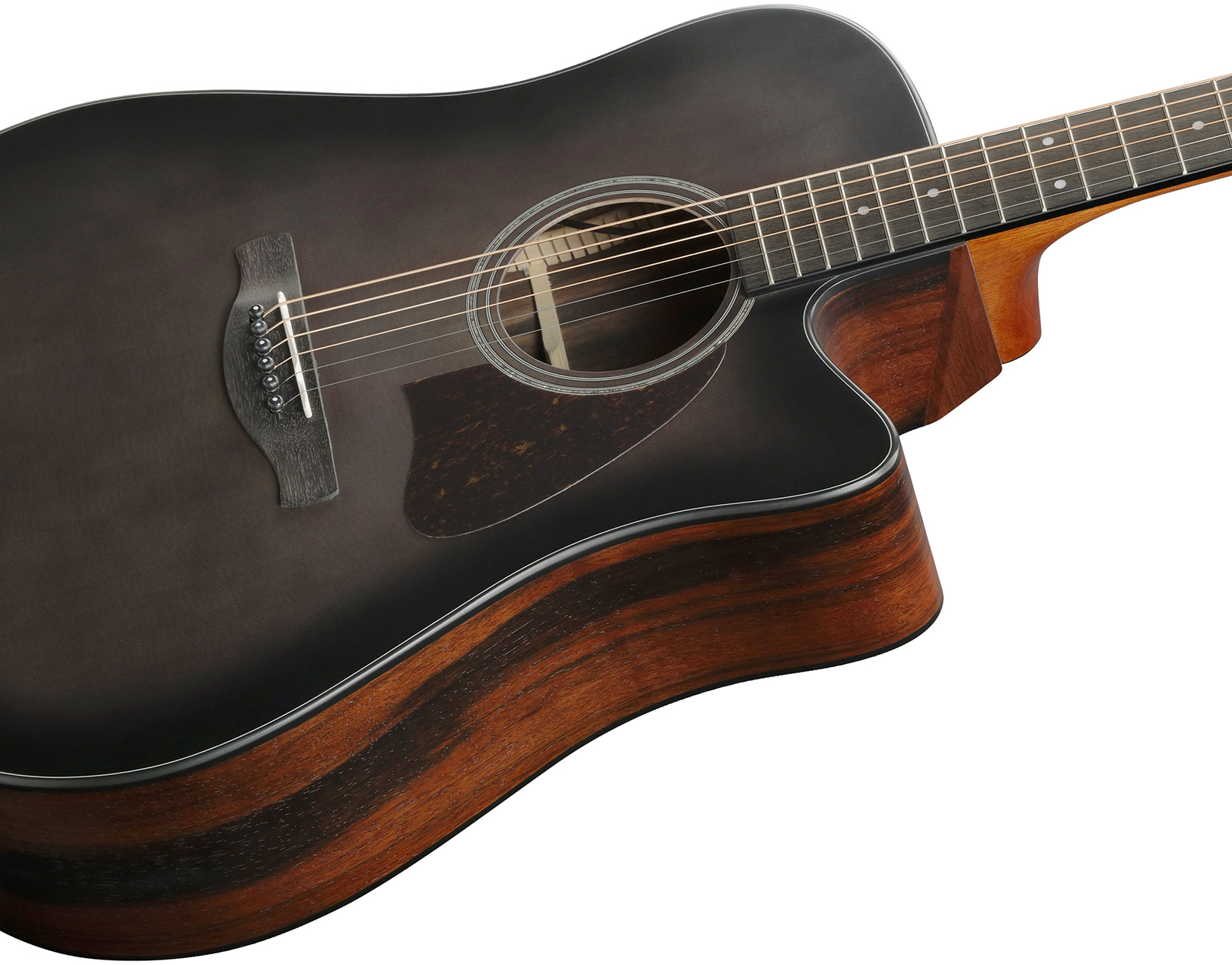 Ibanez Aad70ce Tbn Advanced Dreadnought Cw Epicea Ebene Pur - Transparent Charcoal Burst - Guitare Folk - Variation 3