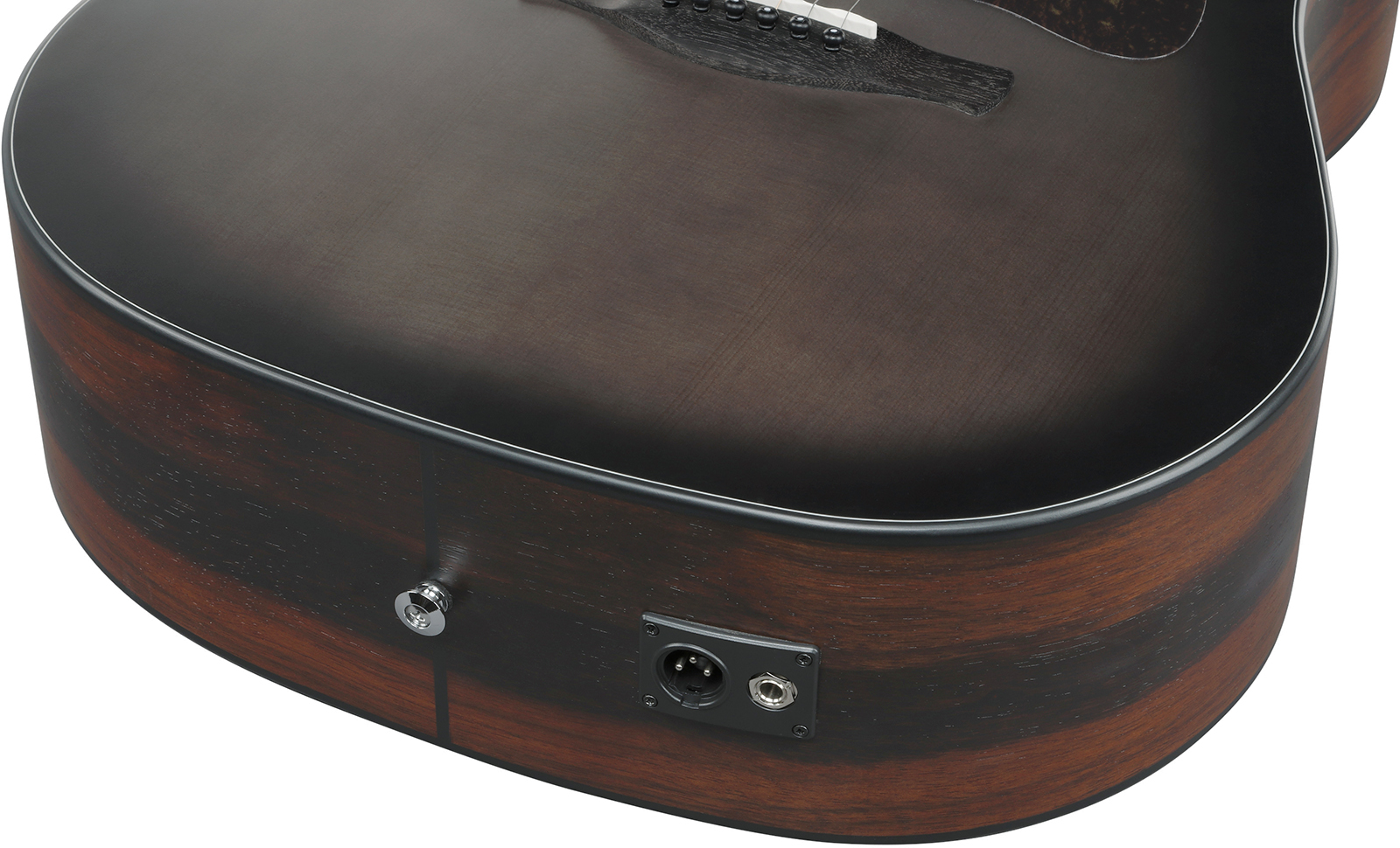 Ibanez Aad70ce Tbn Advanced Dreadnought Cw Epicea Ebene Pur - Transparent Charcoal Burst - Guitare Folk - Variation 4