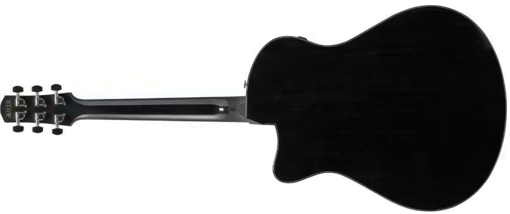 Ibanez Aam340ce Rub Advanced Auditorium Cw Tout Acajou Rw - Rustic Black - Guitare Folk - Variation 1