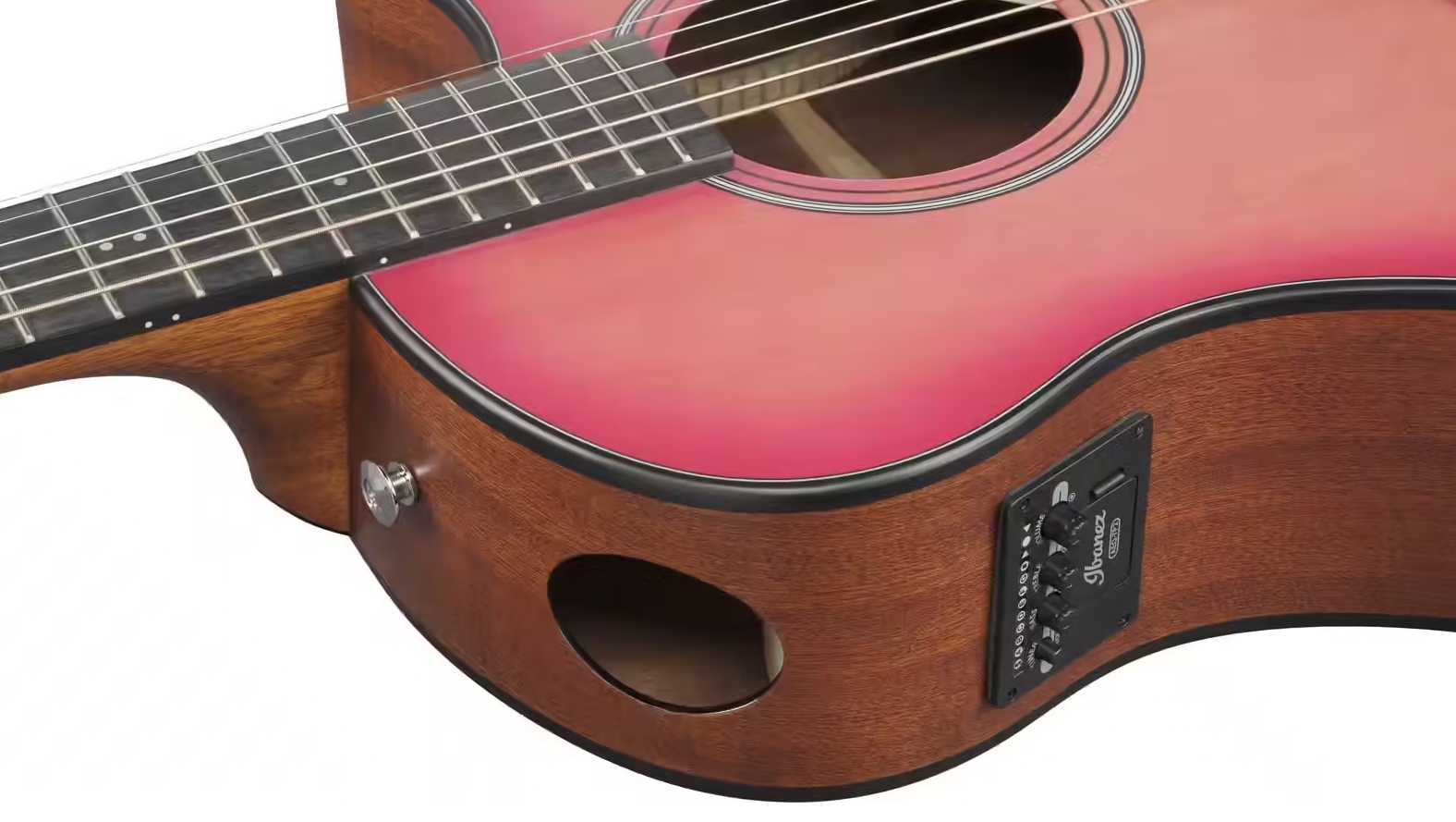 Ibanez Aam50ce Cro Advanced Auditorium Cw Epicea Sapele Pur - Coral Red Burst Open Pore - Guitare Folk - Variation 2