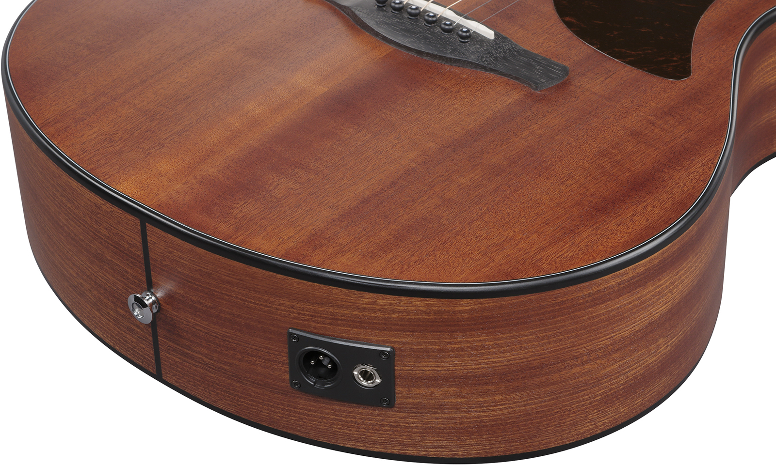 Ibanez Aam54ce Opn Auditorium Cw Tout Sapele Pur - Open Pore Natural - Guitare Folk - Variation 6